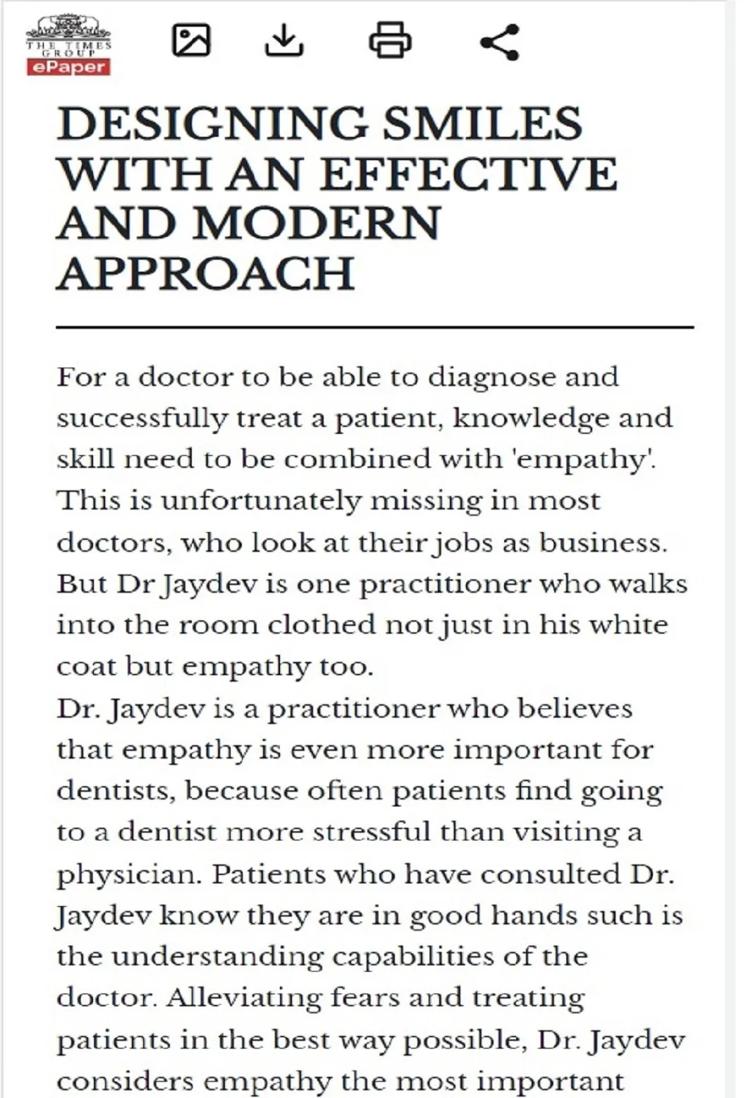 drjaydev-toi | Jaydev Dental