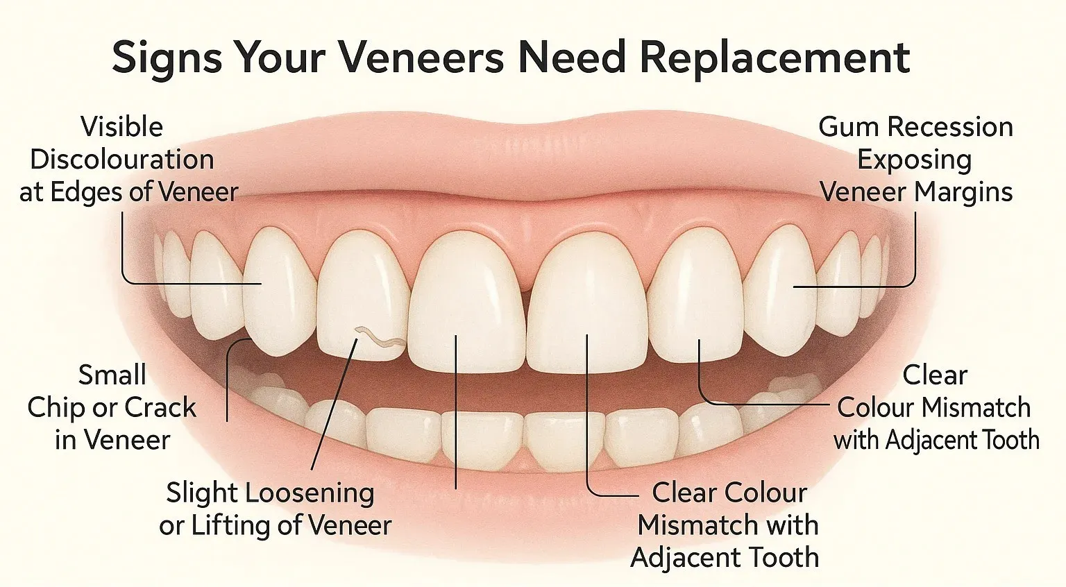 a3 Signs your veneers need replacement
