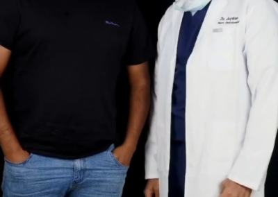 Dr-Jaydev-with-a-patient-from Australia