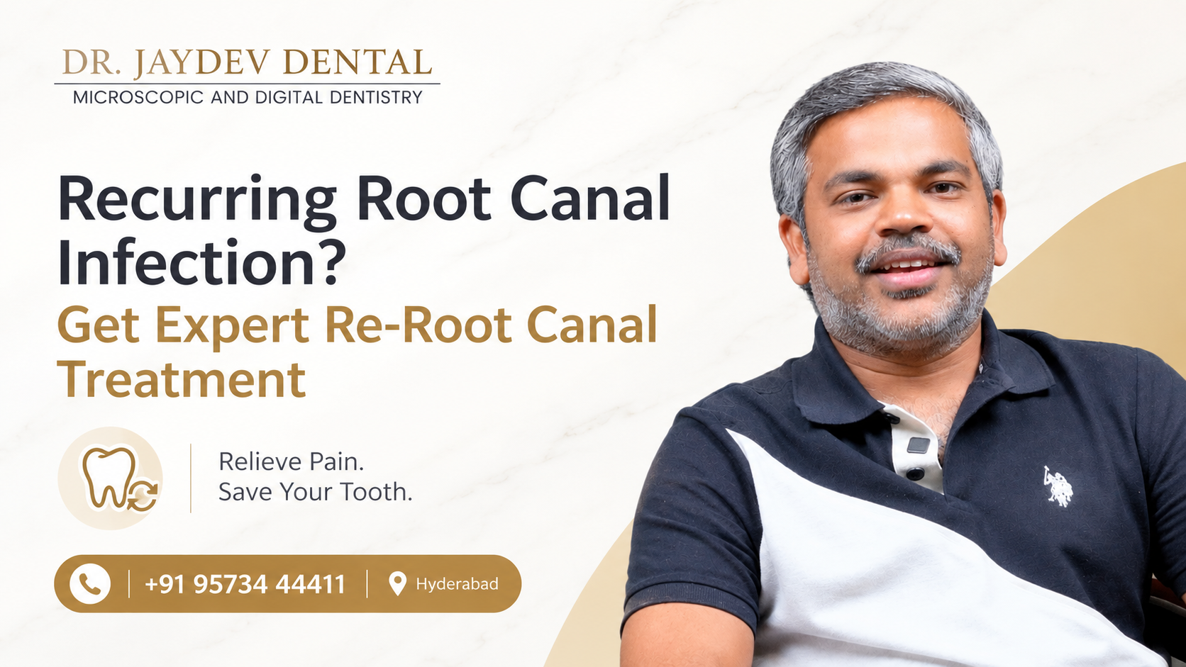 Expert Re-Root Canal Treatment Banner | Jaydev Dental Expert Re-Root Canal Treatment Banner