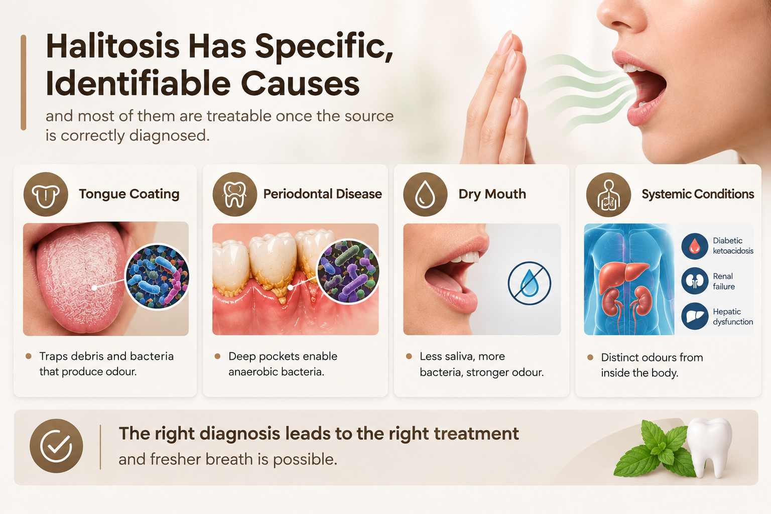 Halitosis Causes Infographic | Jaydev Dental Halitosis Causes Infographic